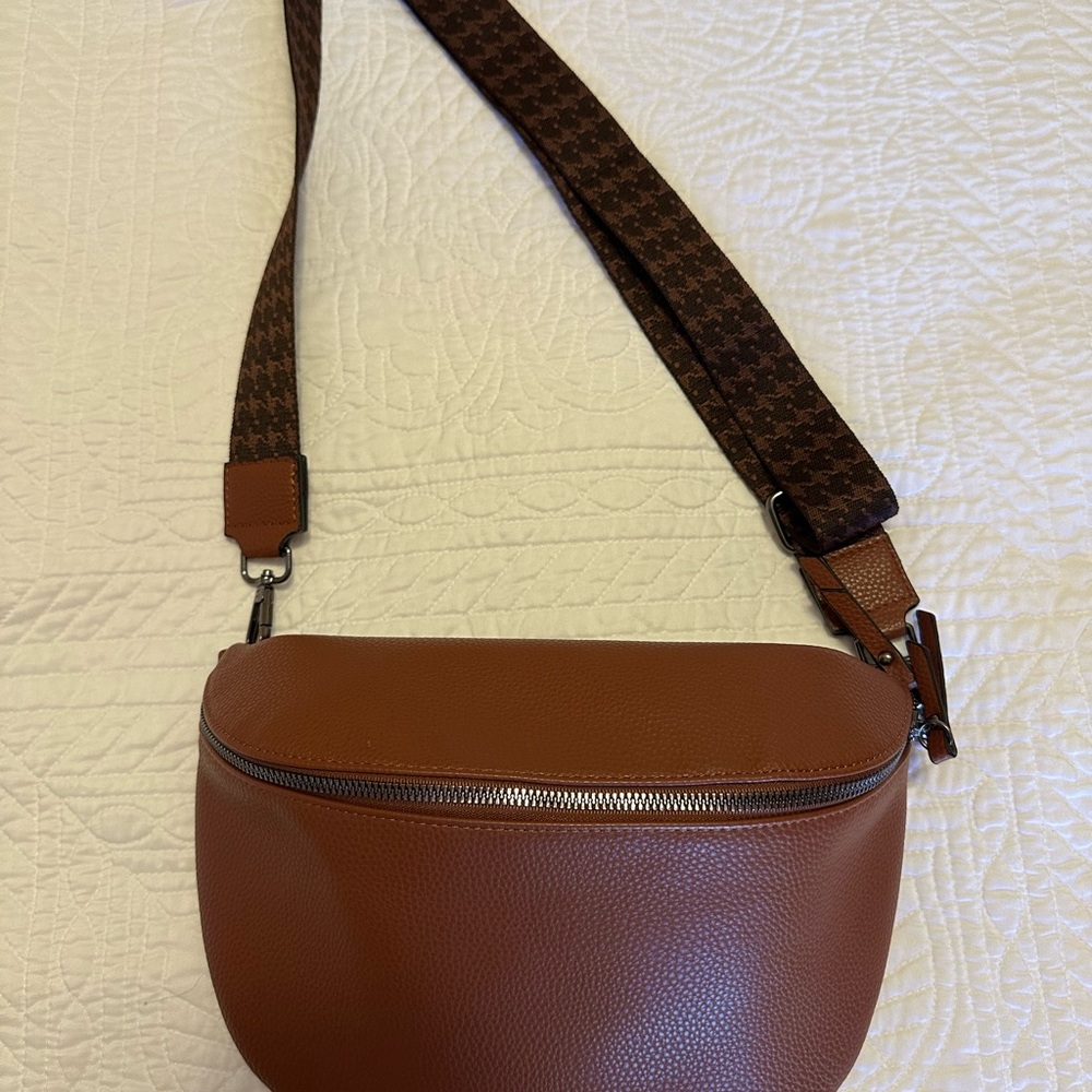 Brown Leather Crossbody Bag